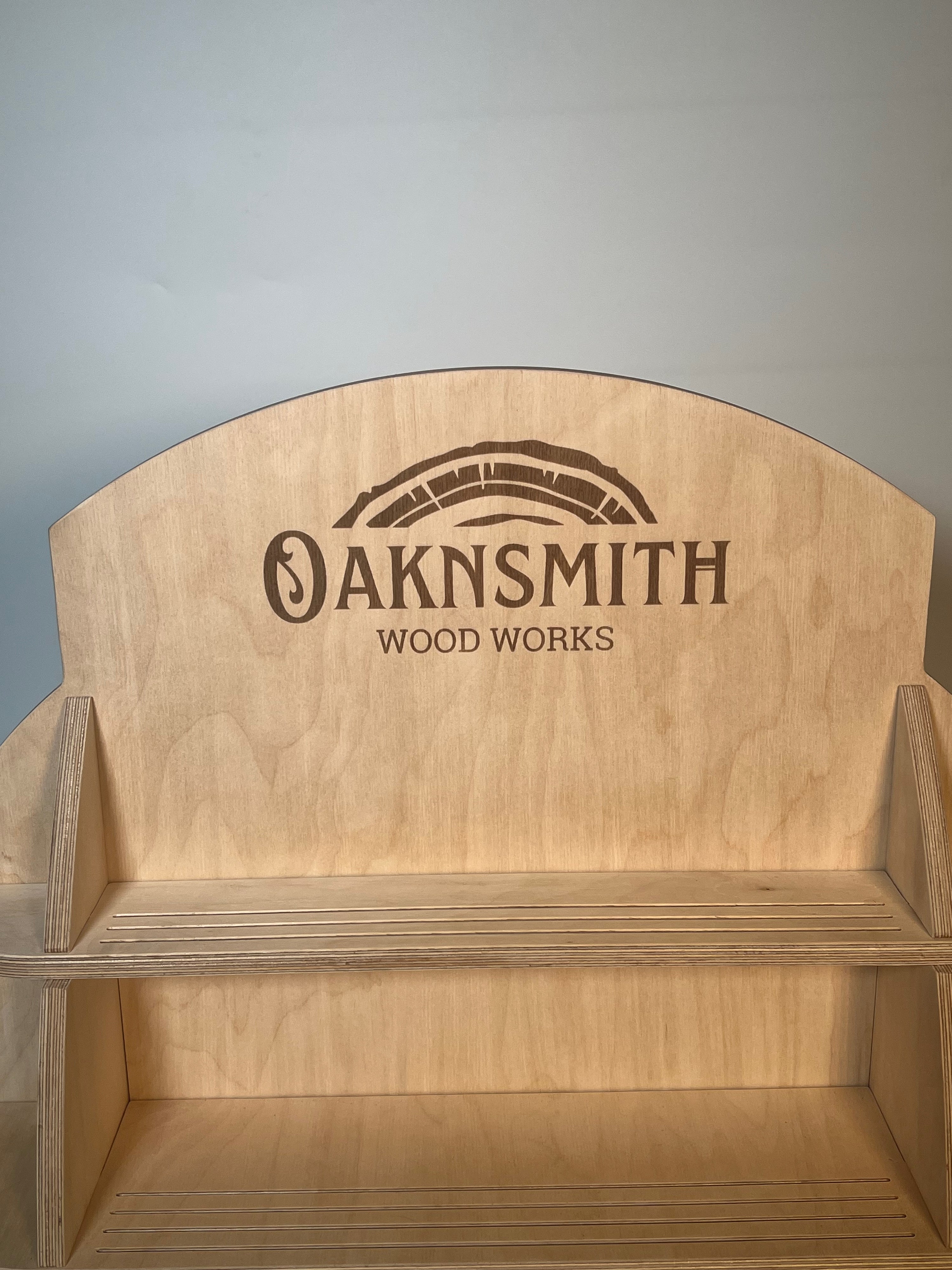 Tabletop Vendor Kiosk – Flat Pack Wooden Craft Fair Display Stand with Storage & Engraving – Checkout Booth for Markets And Pop-Ups