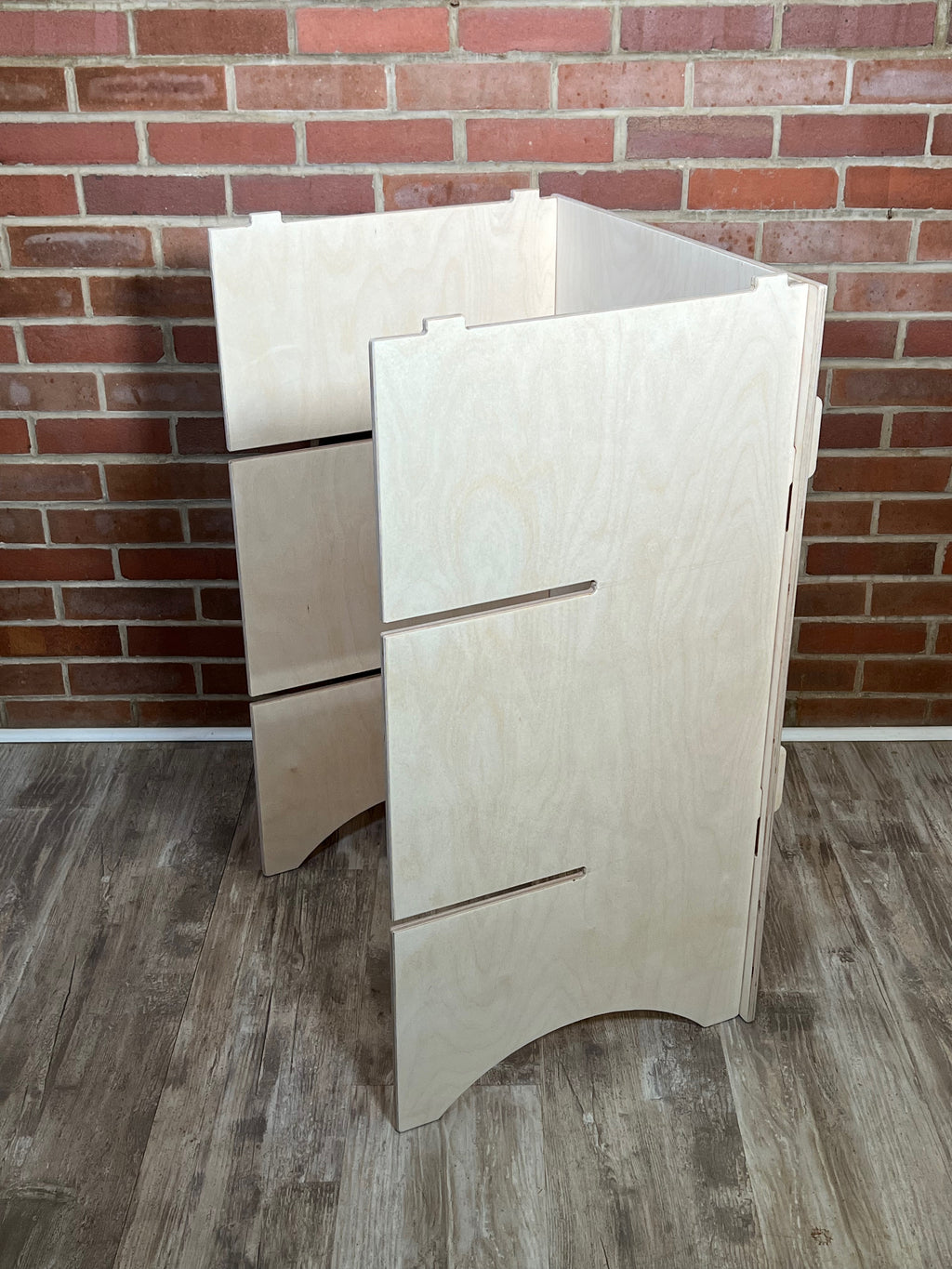 Narrow Checkout station - Flat pack Baltic Birch Vendor Kiosk, Portable Craft Fair Stand for Markets, Popups  and Retail