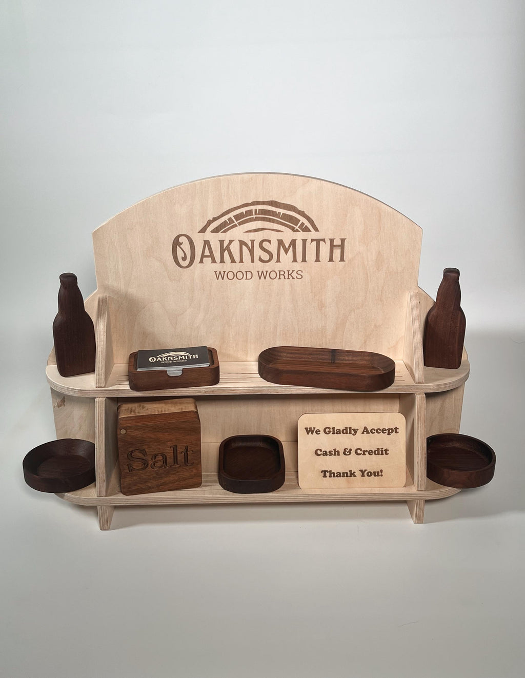 Tabletop Vendor Kiosk – Flat Pack Wooden Craft Fair Display Stand with Storage & Engraving – Checkout Booth for Markets And Pop-Ups