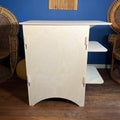 Collapsible Wooden Vendor Kiosk – Baltic Birch Craft Fair Display with Side & Back Shelves – Portable Checkout Stand for Markets And Pop-Ups