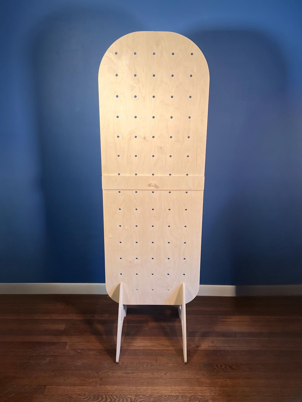 Summit Floor Peg Board – Handmade Wood Display with Pegs, Collapsible Flat-Pack Stand for Craft Fairs, Vendors, and Retail Events
