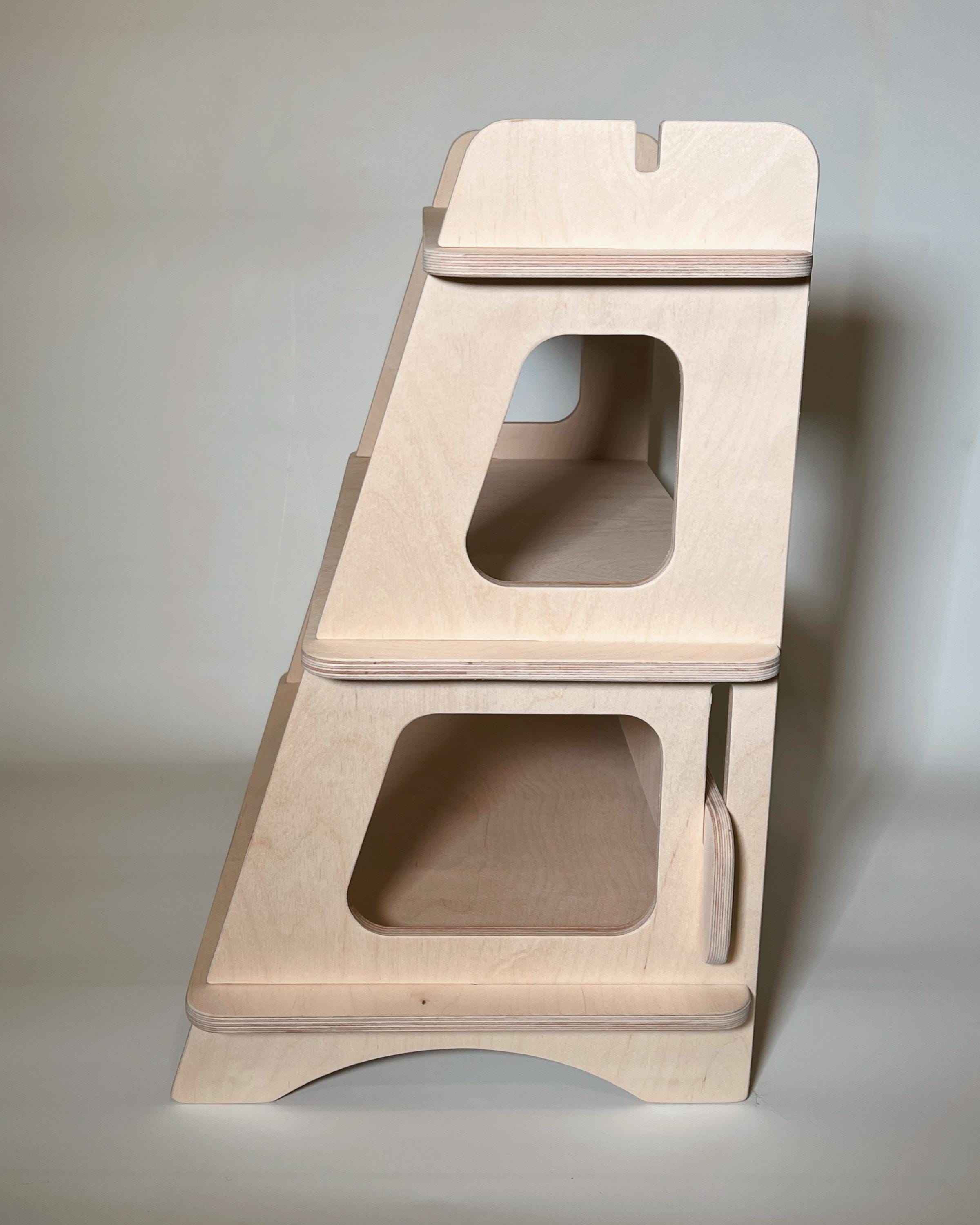 3-Tier Flat-Pack Display Shelves – Baltic Birch Rack w/ Optional Peg Arch & Hooks, Handmade Ohio Craft-Fair And Retail Vendor Stand