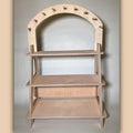 3-Tier Flat-Pack Display Shelves – Baltic Birch Rack w/ Optional Peg Arch & Hooks, Handmade Ohio Craft-Fair And Retail Vendor Stand