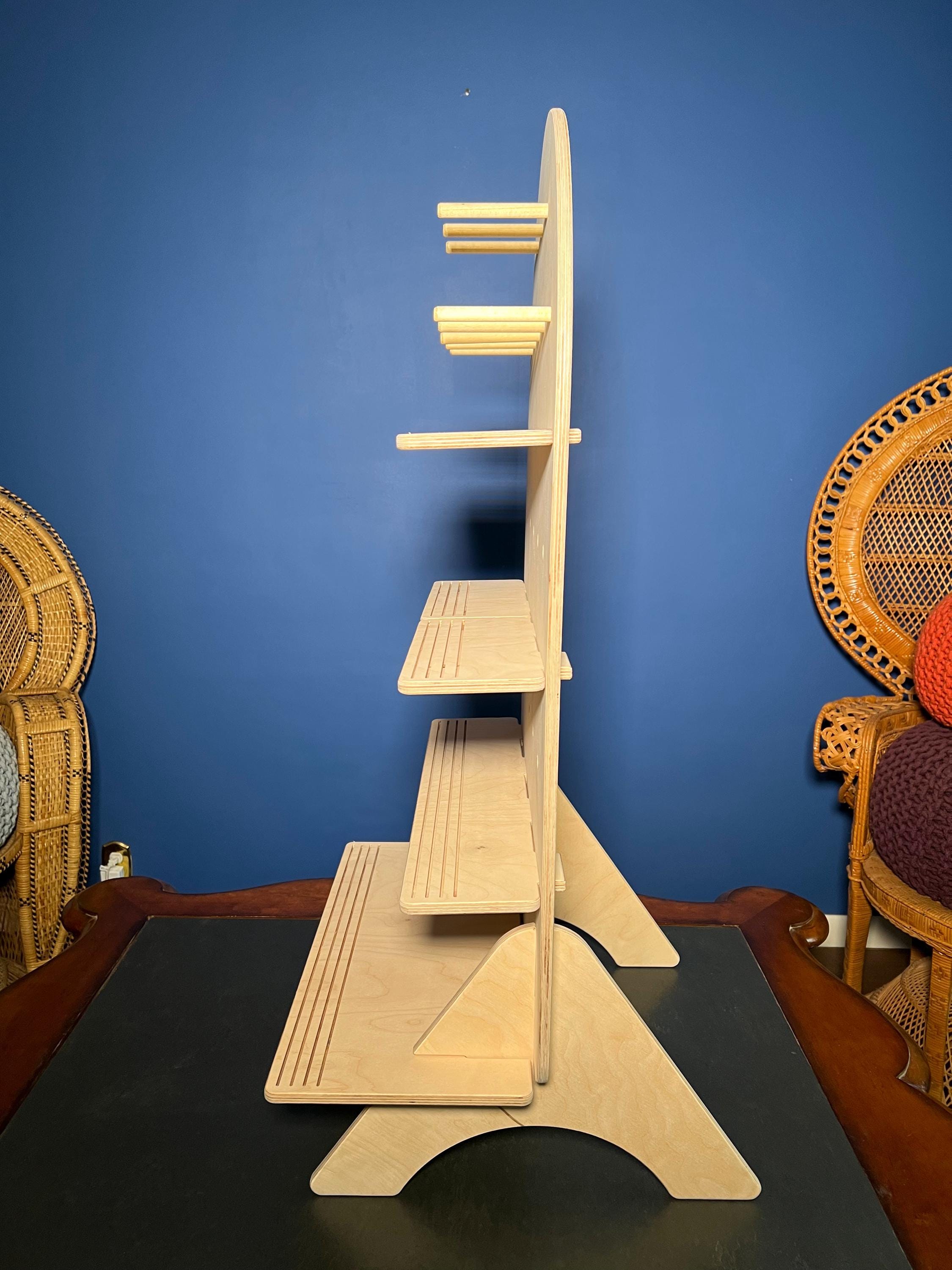 Summit Large Tabletop Display - Flat pack collapsible wood vendor display, shelves and pegboard.  Perfect for Craft fairs and retail sellers