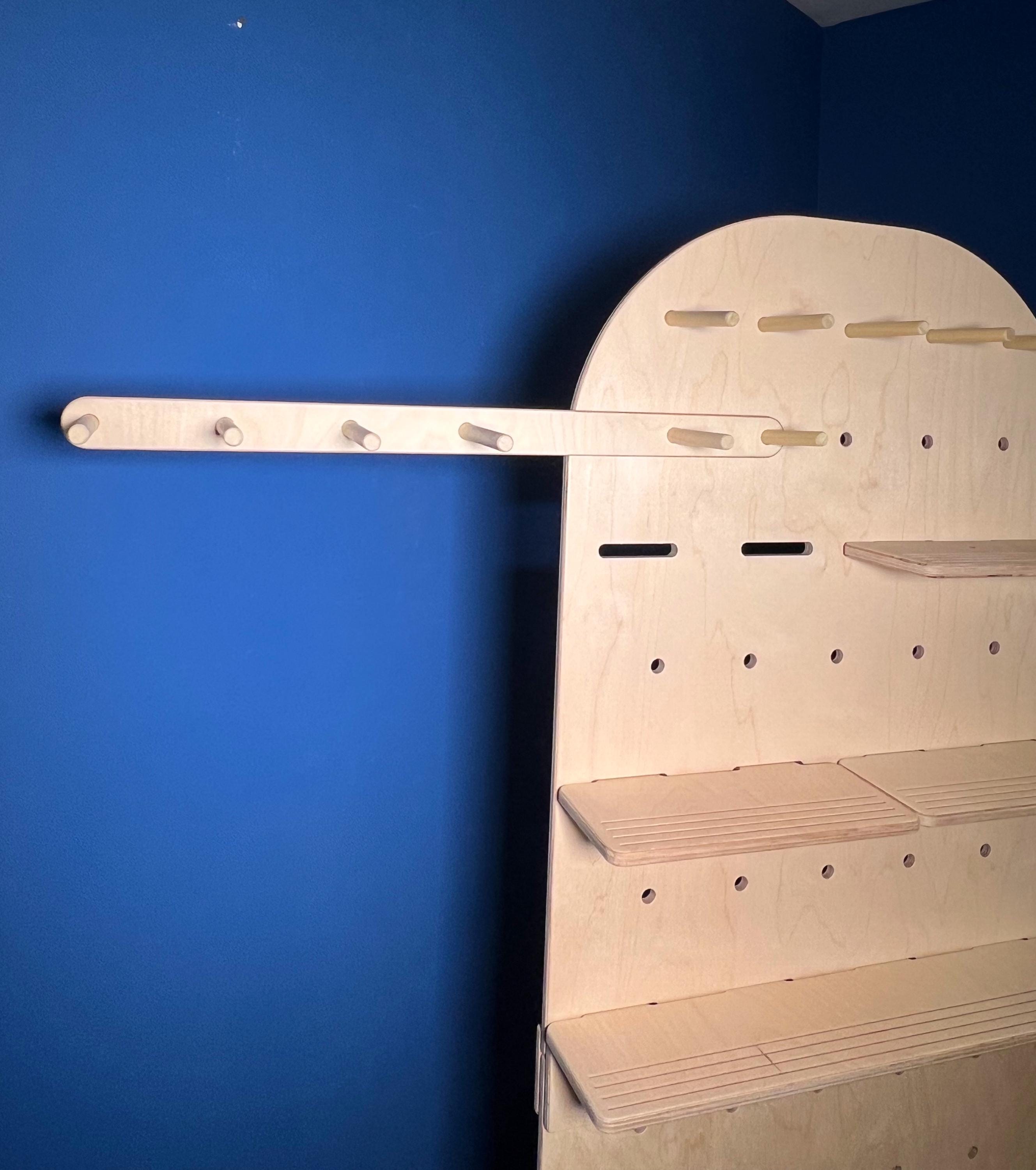 Peg Extension for Summit floor Display, Summit Floor Peg Board, & Summit Large tabletop display.  Extended arm giving you 4 more pegs.
