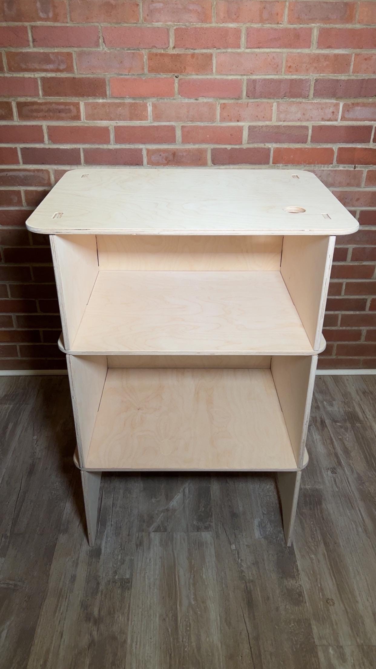 Narrow Checkout station - Flat pack Baltic Birch Vendor Kiosk, Portable Craft Fair Stand for Markets, Popups  and Retail