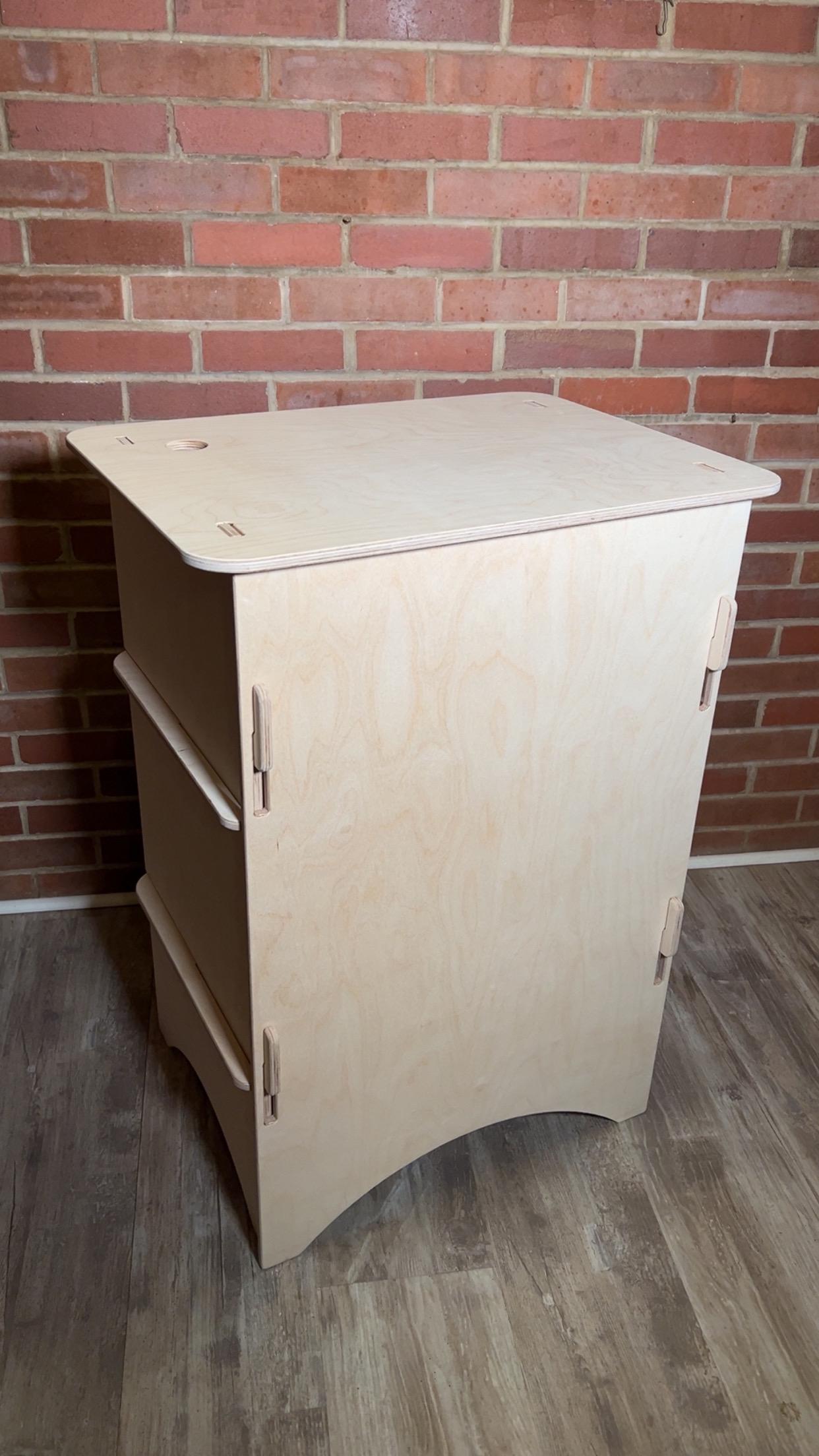 Narrow Checkout station - Flat pack Baltic Birch Vendor Kiosk, Portable Craft Fair Stand for Markets, Popups  and Retail
